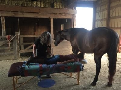 Lindsey during a vibrational energy work session