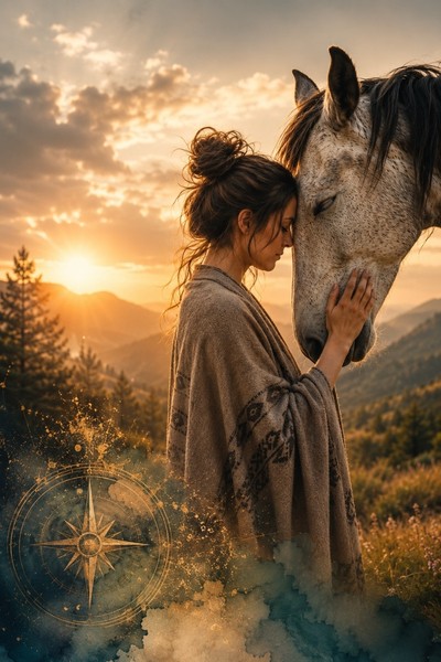 A peaceful horse representing inner wisdom, healing, and the journey of becoming who you are meant to be.